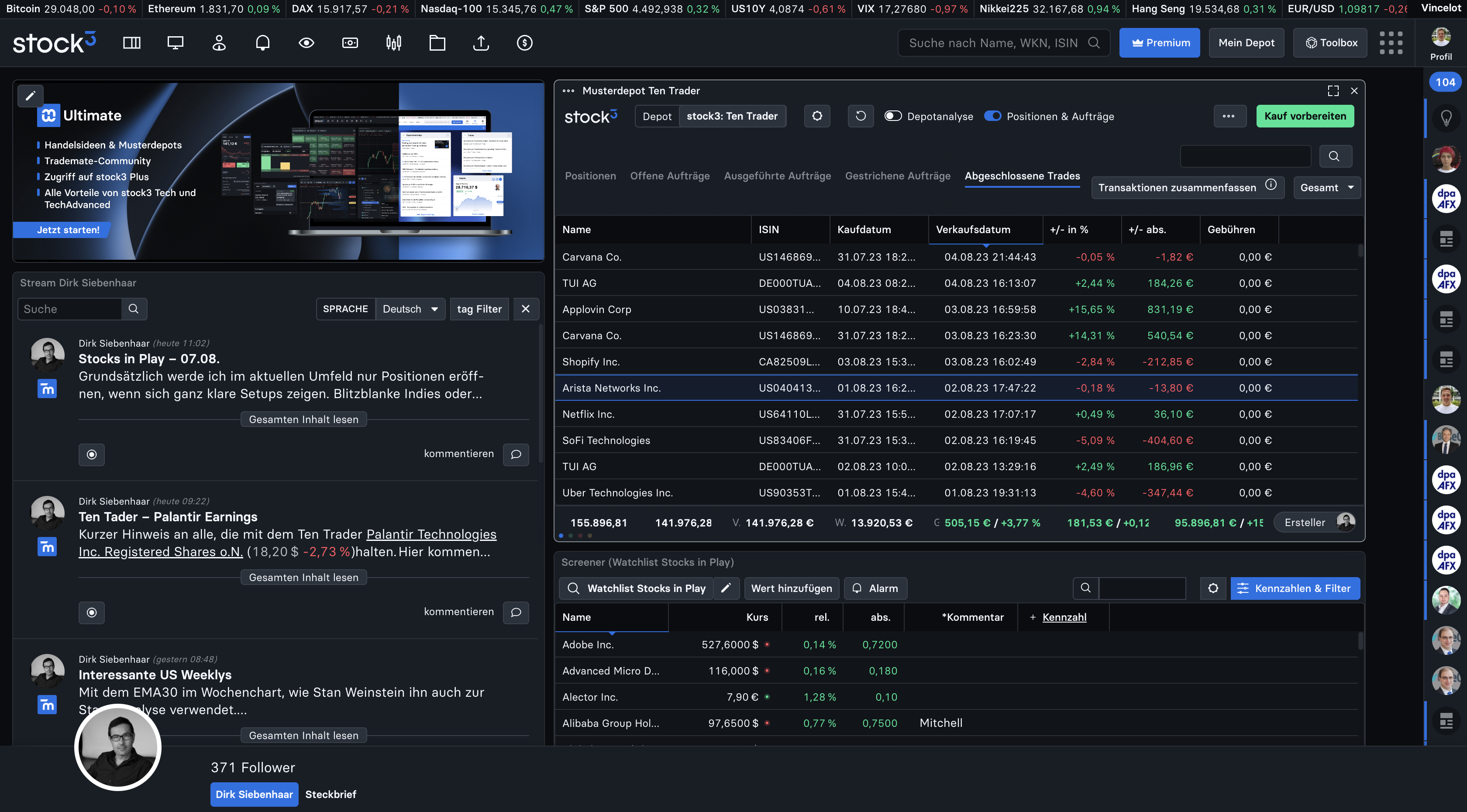 160-Performance-Ten-Trader-Depot-Trading-Strategie-im-Fokus-Dirk-Siebenhaar-aka-Vincelot-Valentin-Schelbert-stock3.com-2