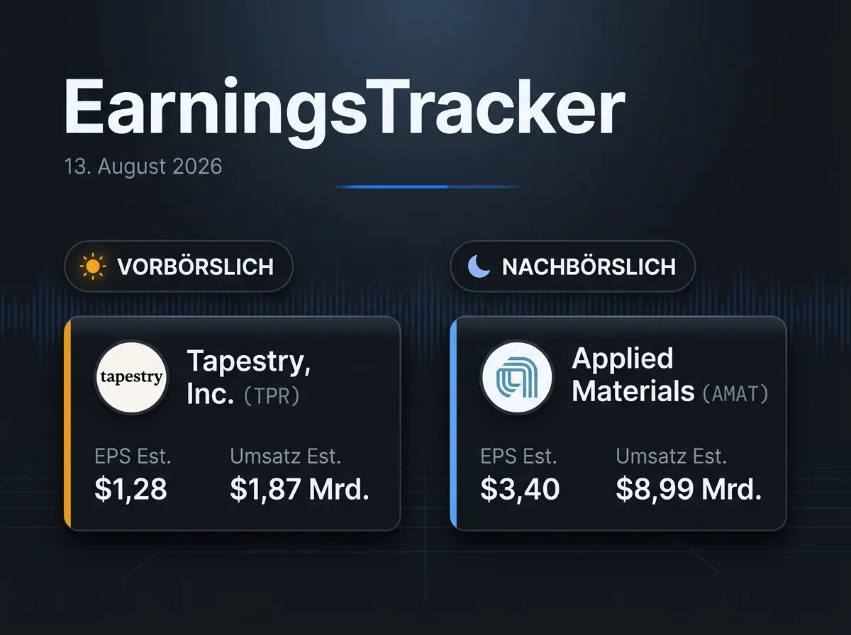 Bild Earnings-Vorschau vom 13.08.2026