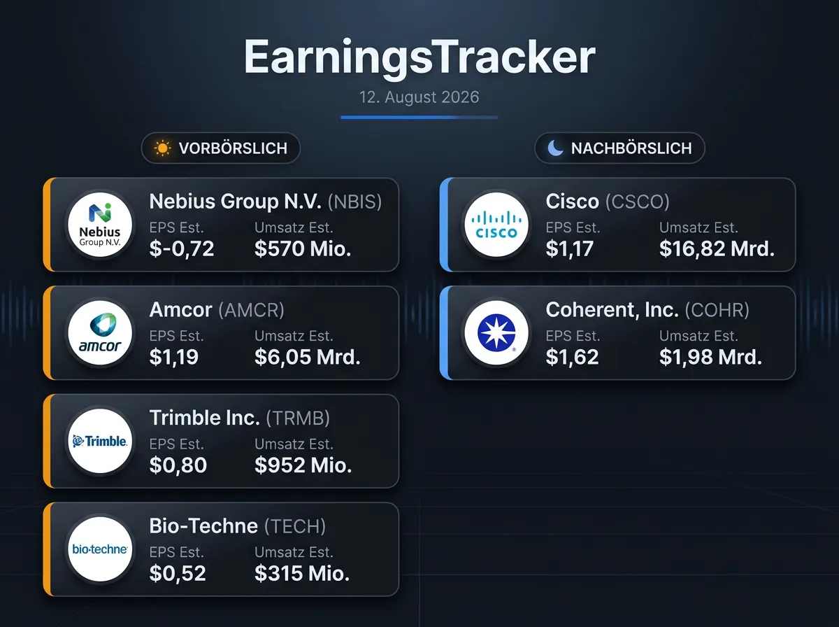 Bild Earnings-Vorschau vom 12.08.2026